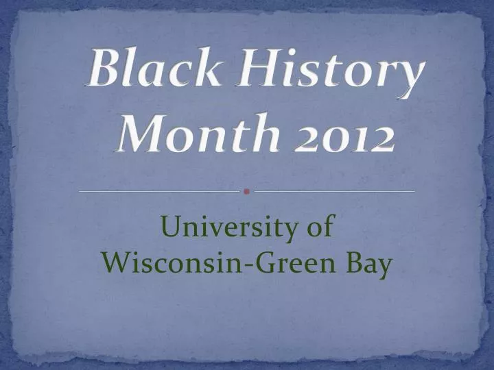 black history month 2012