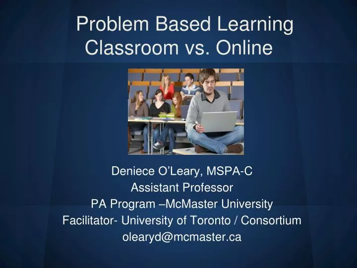 problem based learning classroom vs online