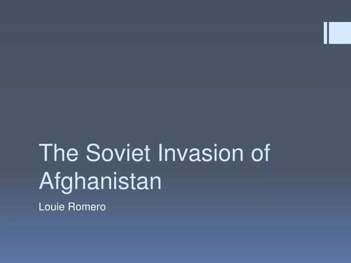 the soviet invasion of afghanistan