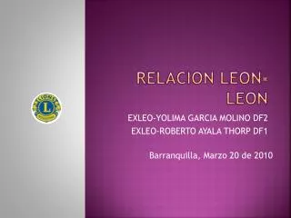relacion leon leon