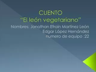 cuento el le n vegetariano