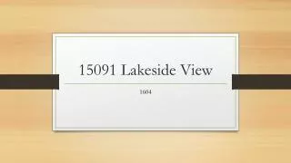 15091 Lakeside View
