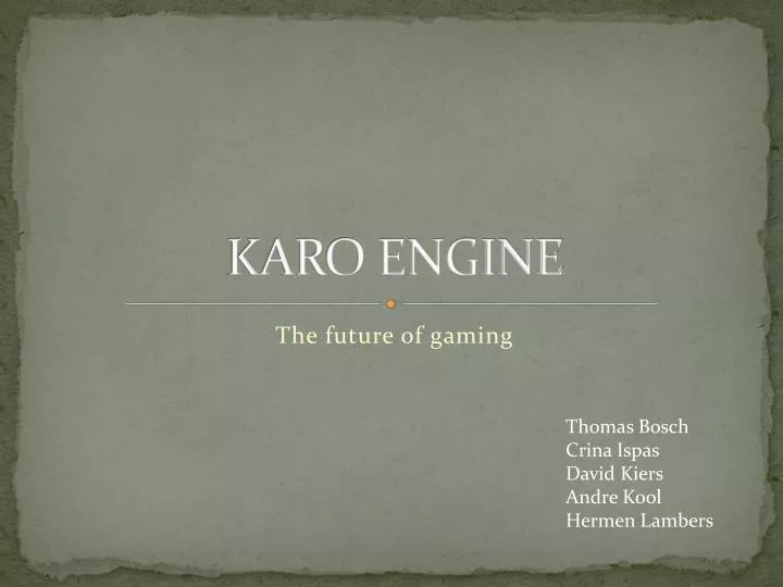 karo engine