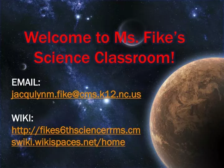 welcome to ms fike s science classroom