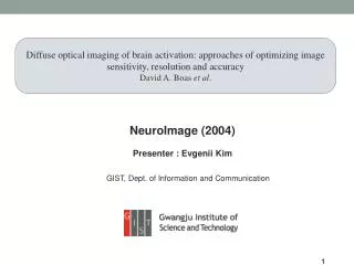 NeuroImage (2004) Presenter : Evgenii Kim