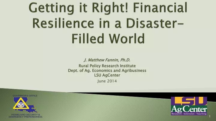 getting it right financial resilience in a disaster filled world