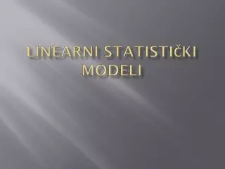 linearni statisti ki modeli