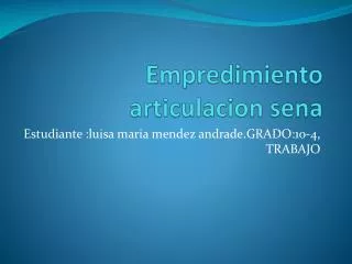 empredimiento articulacion sena