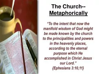 The Church-- Metaphorically
