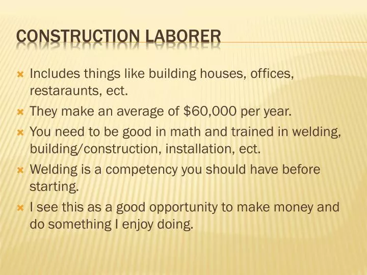 construction laborer