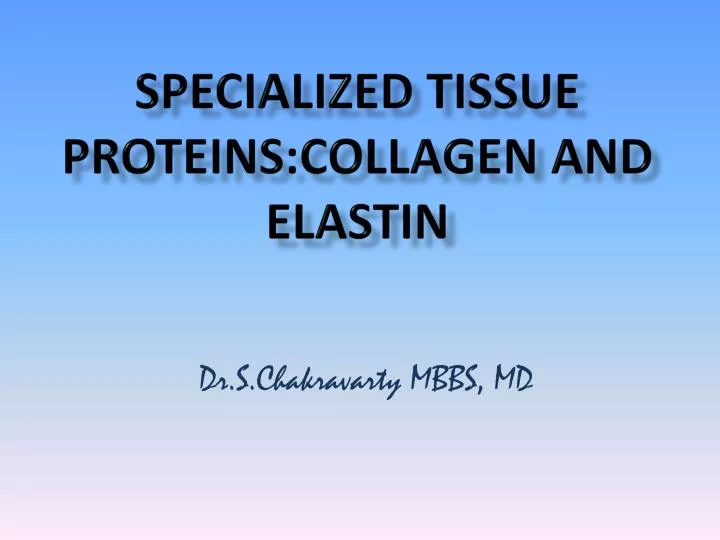 specialized tissue proteins collagen and elastin