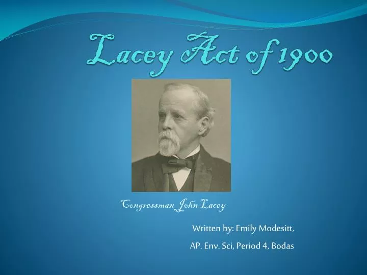 lacey act of 1900