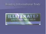 Reading Informational Texts - slide 1