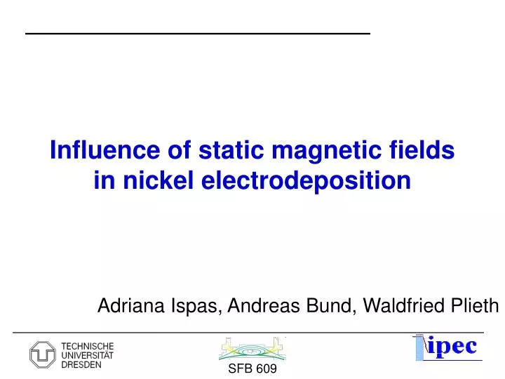 influence of static magnetic fields in nickel electrodeposition