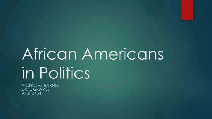 african americans in politics