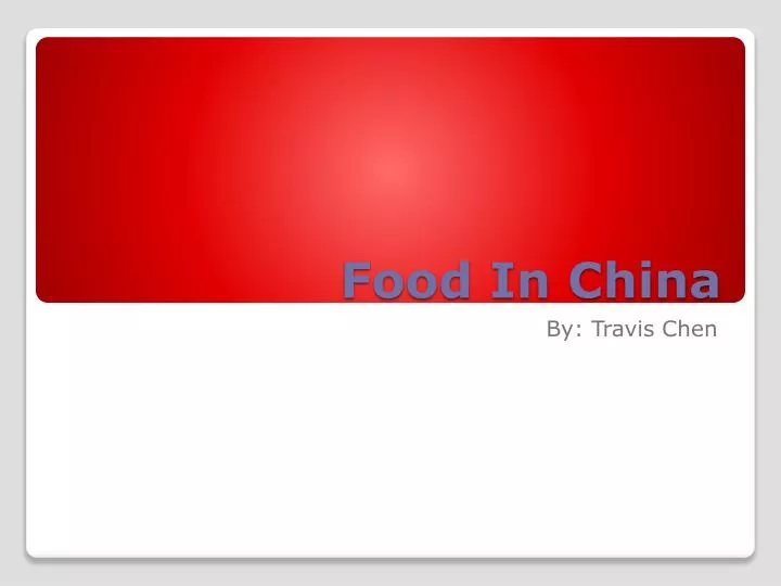 food in china