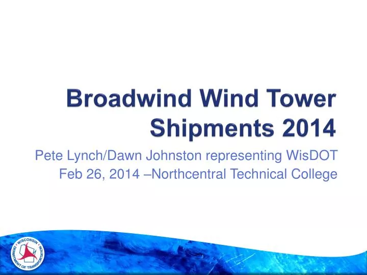 broadwind wind tower shipments 2014