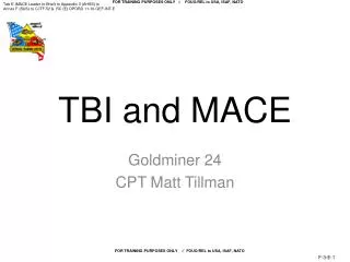 TBI and MACE