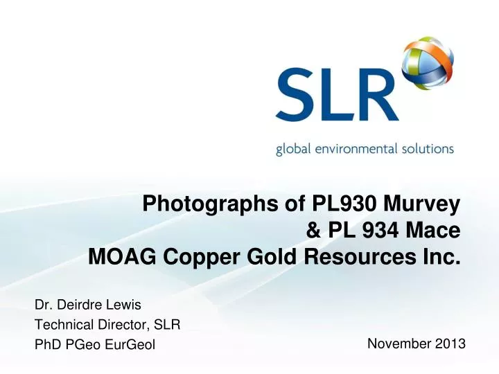 photographs of pl930 murvey pl 934 mace moag copper gold resources inc