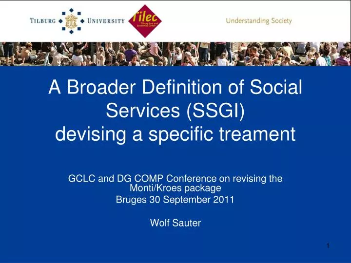 a broader definition of social services ssgi devising a specific treament