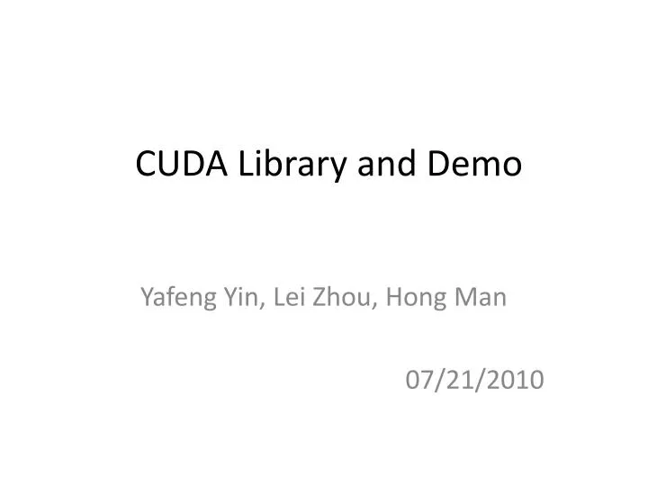 cuda library and demo