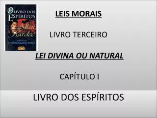 leis morais livro terceiro lei divina ou natural cap tulo i