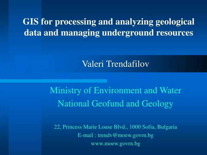 gis for processing and analyzing geological data and managing underground resources