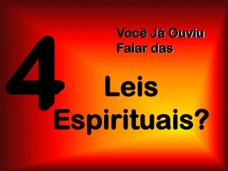 leis espirituais