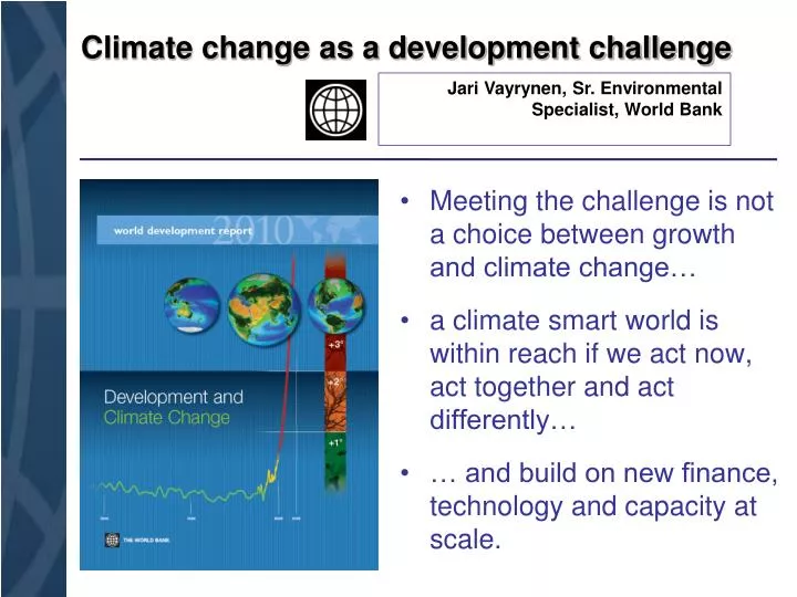 climate change as a development challenge