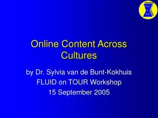 Online Content Across Cultures