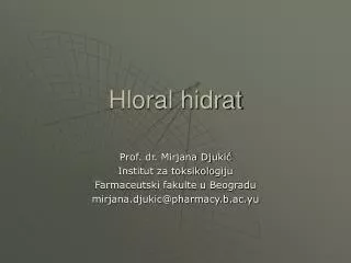 hloral hidrat