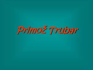 primo trubar
