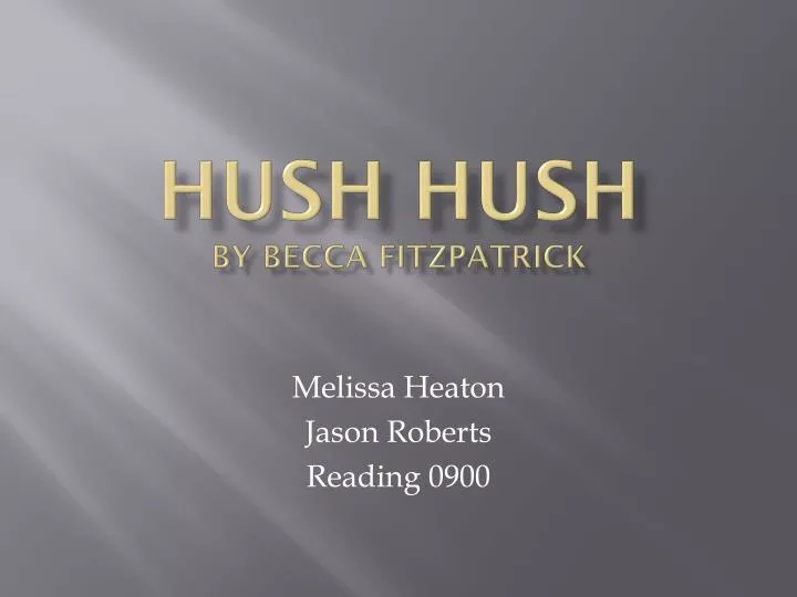hush hush by becca fitzpatrick