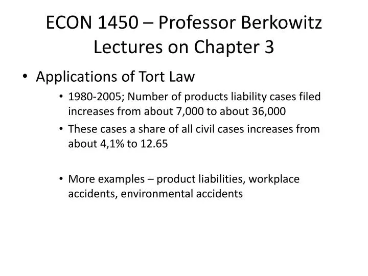 econ 1450 professor berkowitz lectures on chapter 3