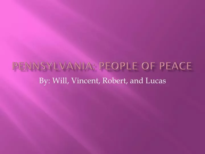 pennsylvania people of peace