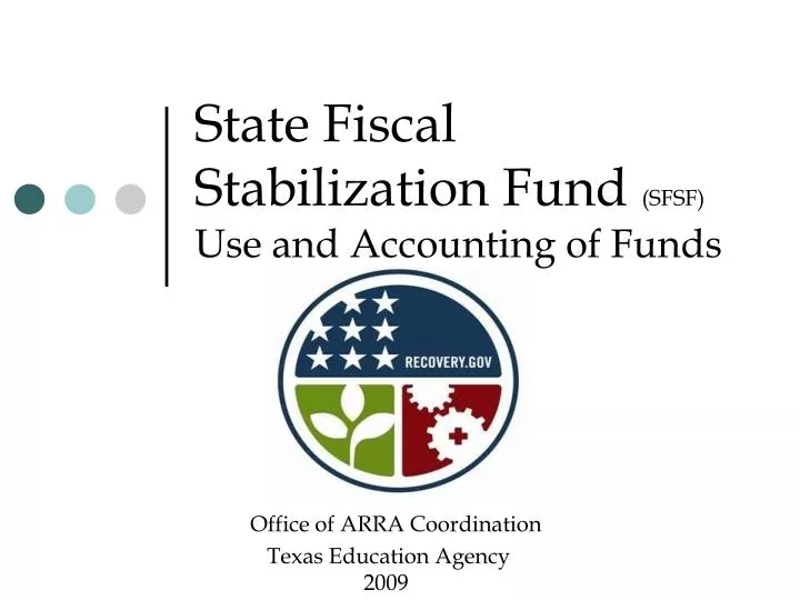 state fiscal stabilization fund sfsf use and accounting of funds