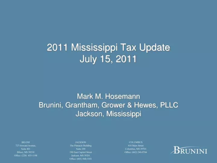 2011 mississippi tax update july 15 2011