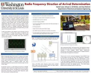 Radio Frequency Direction of Arrival Determination