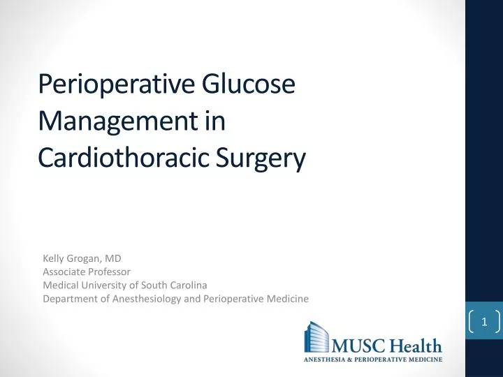 perioperative glucose management in cardiothoracic surgery