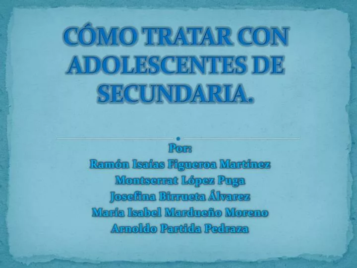 c mo tratar con adolescentes de secundaria