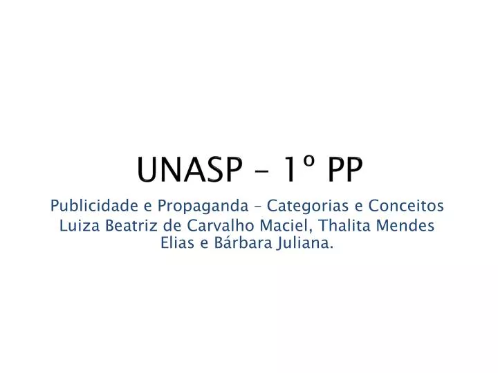 unasp 1 pp