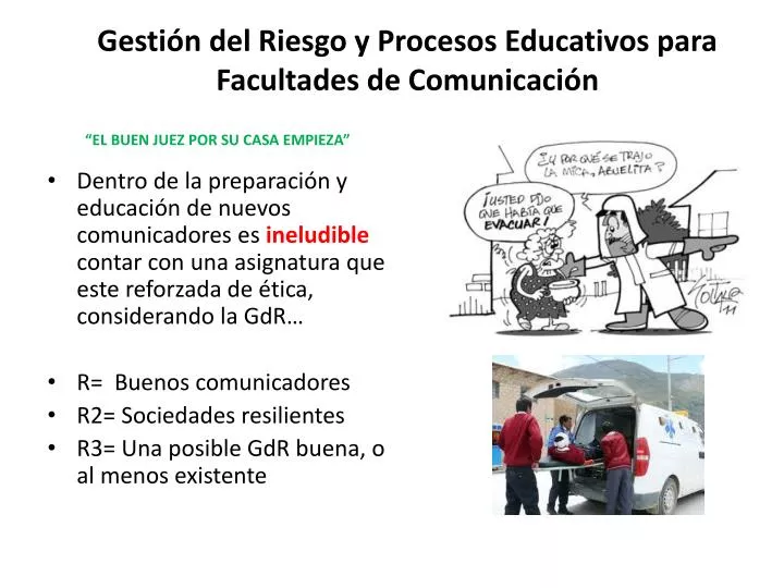 gesti n del riesgo y procesos educativos para facultades de comunicaci n