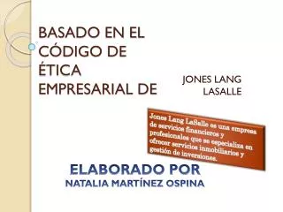 basado en el c digo de tica empresarial de