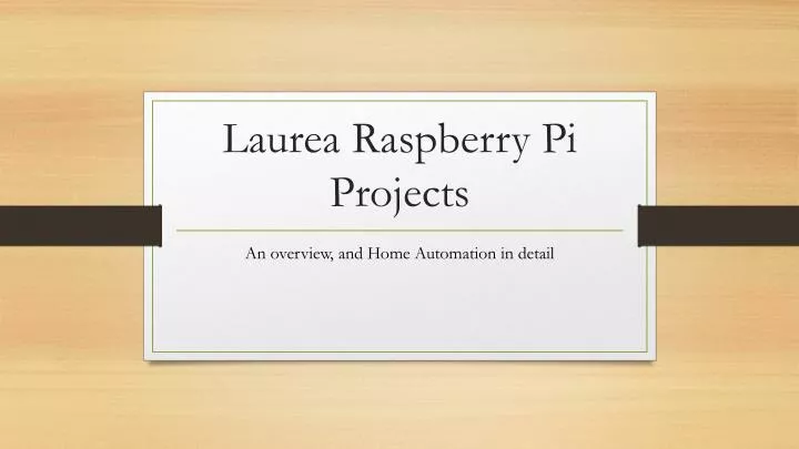 laurea raspberry pi projects