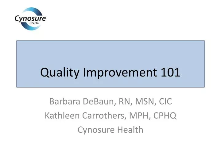 quality improvement 101