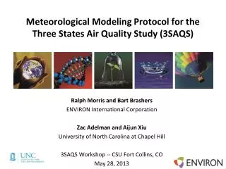 Meteorological Modeling Protocol for the Three States Air Quality Study (3SAQS)
