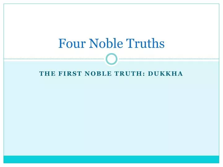 four noble truths