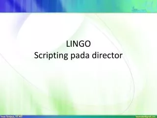 lingo scripting pada director