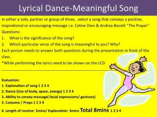 Lyrical Dance-Meaningful Song