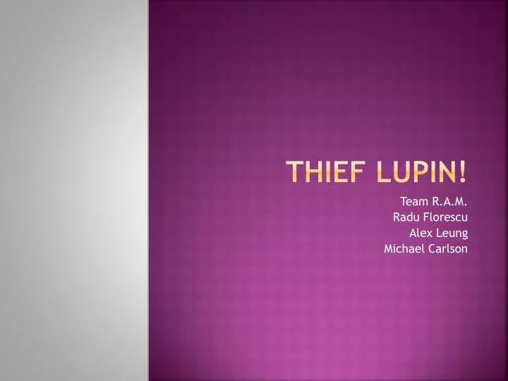 thief lupin